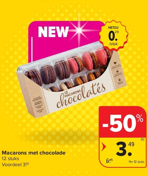Macarons met chocolade