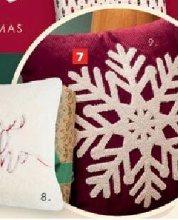 Geborduurd kussen vlok - 45 x 45 cm