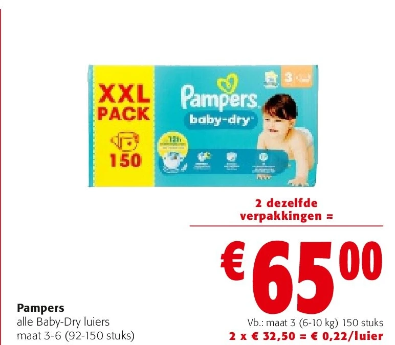 Pampers alle Baby-Dry luiers