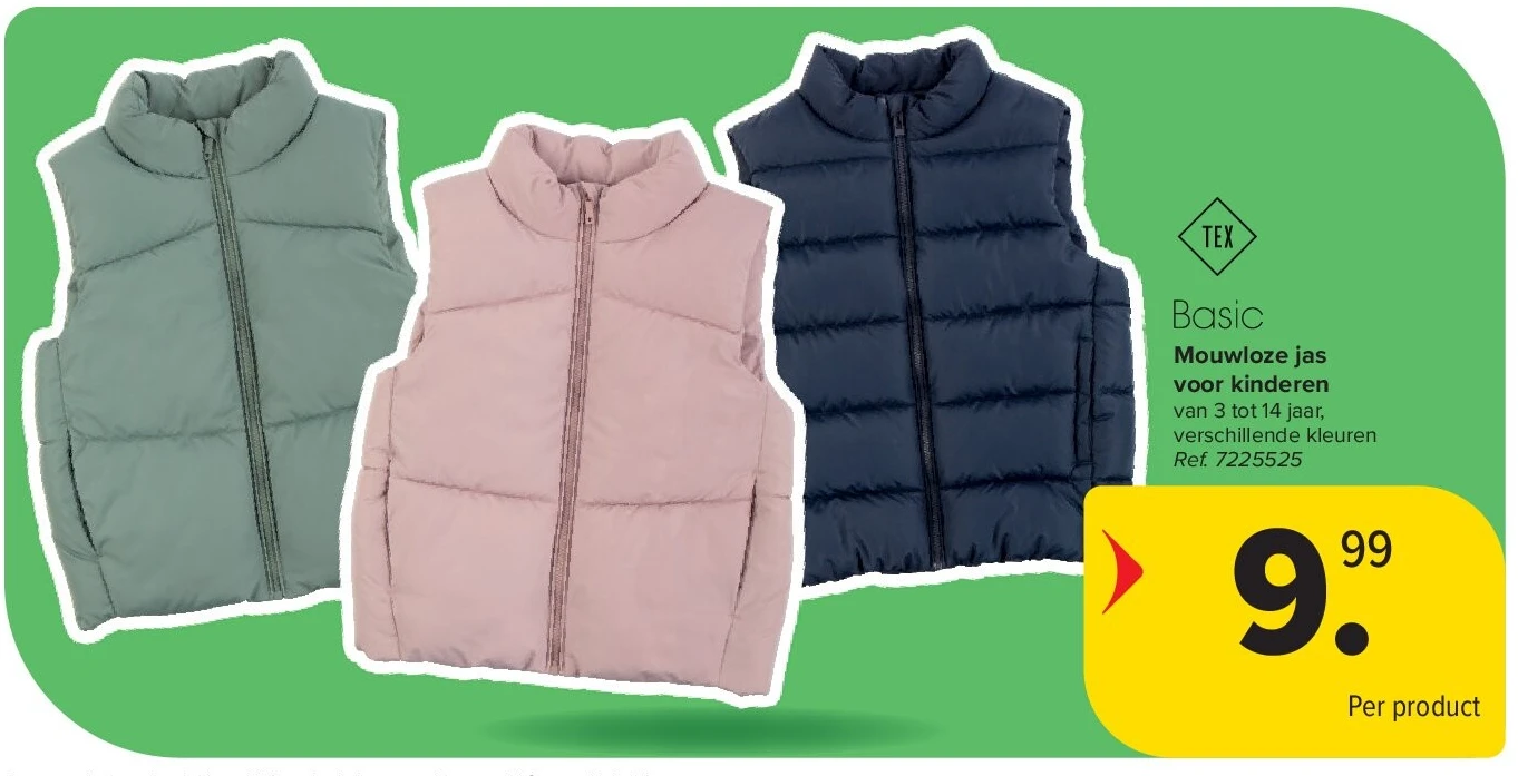 Mouwloze jas voor kinderen