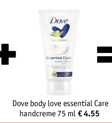 Dove body love essential Care handcreme 75 ml