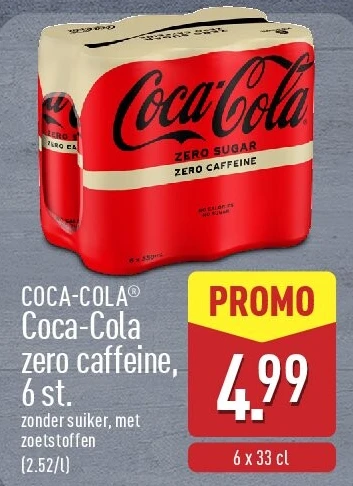 Coca-Cola zero caffeine, 6st.