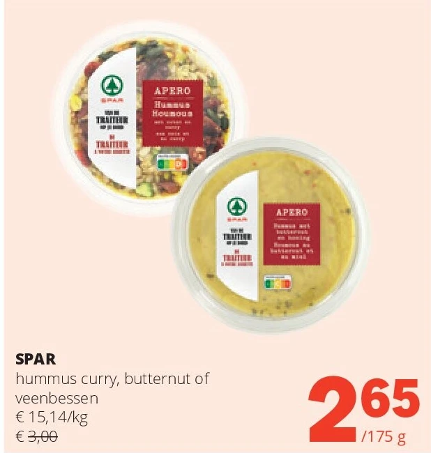SPAR hummus curry, butternut of veenbessen