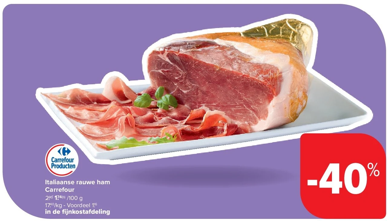 Italiaanse rauwe ham Carrefour