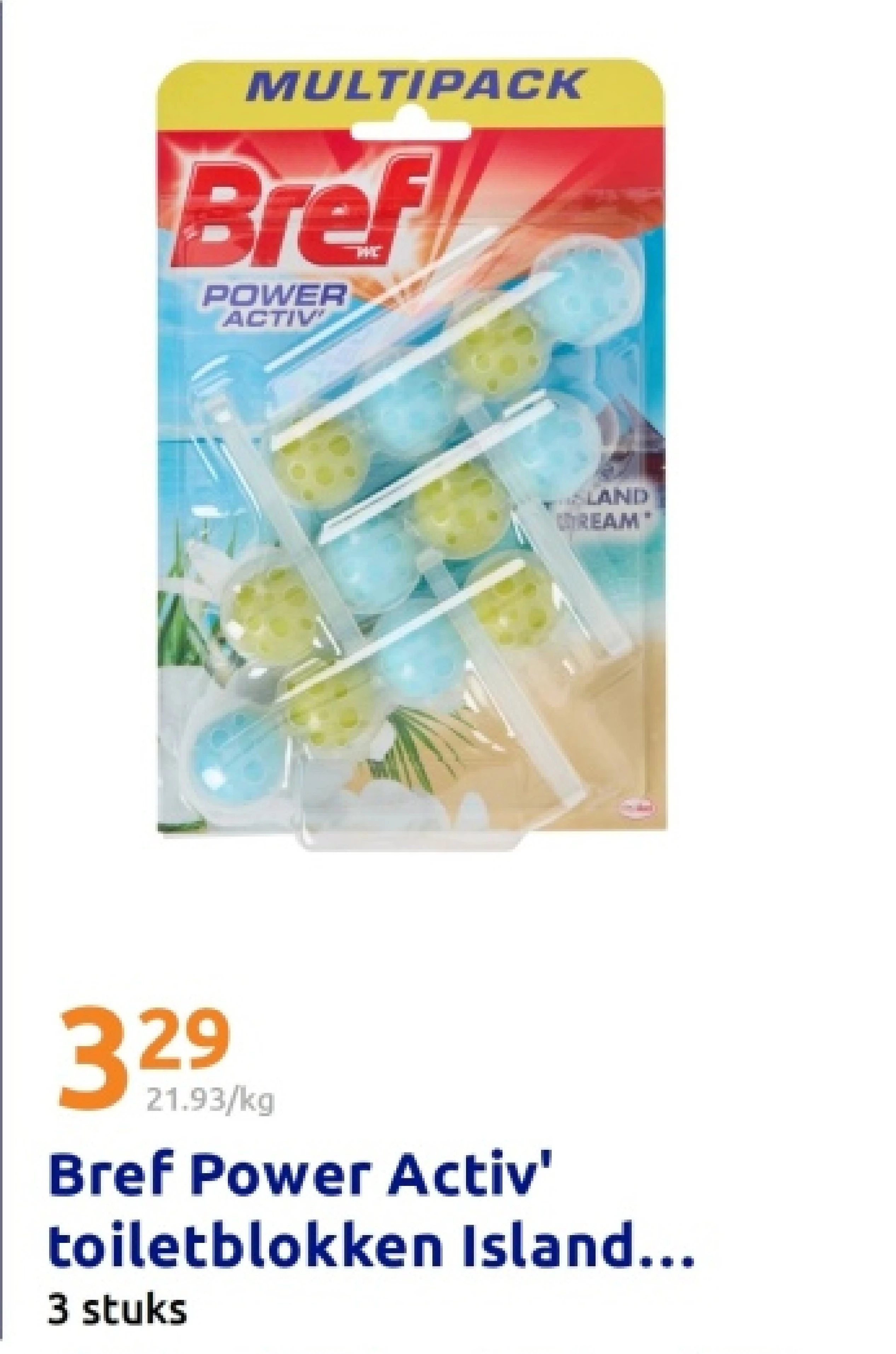 Bref Power Activ' toiletblokken Island Dream