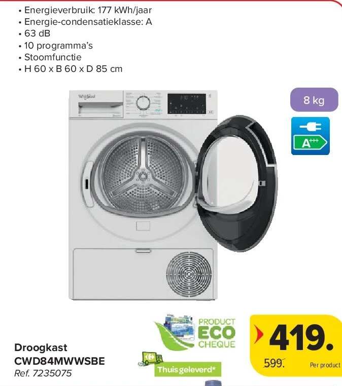Droogkast CWD84MWWSBE