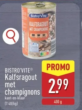Kalfsragout met champignons