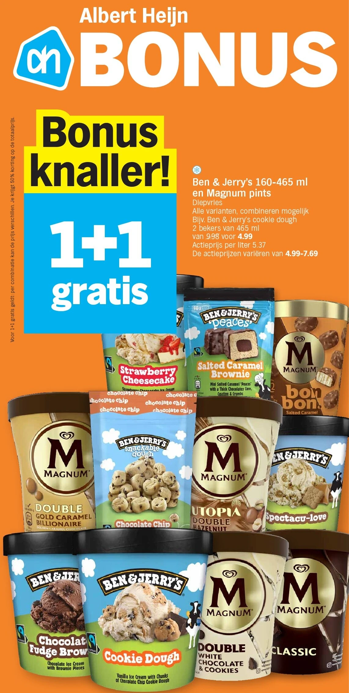 Ben & Jerry’s 160-465 ml en Magnum pints