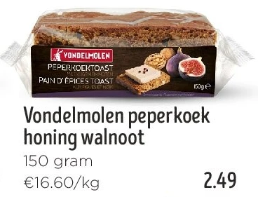 Vondelmolen peperkoek honing walnoot