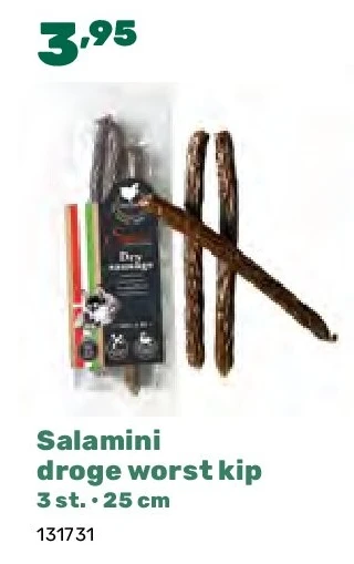 Salamini droge worst kip 3 st. • 25 cm