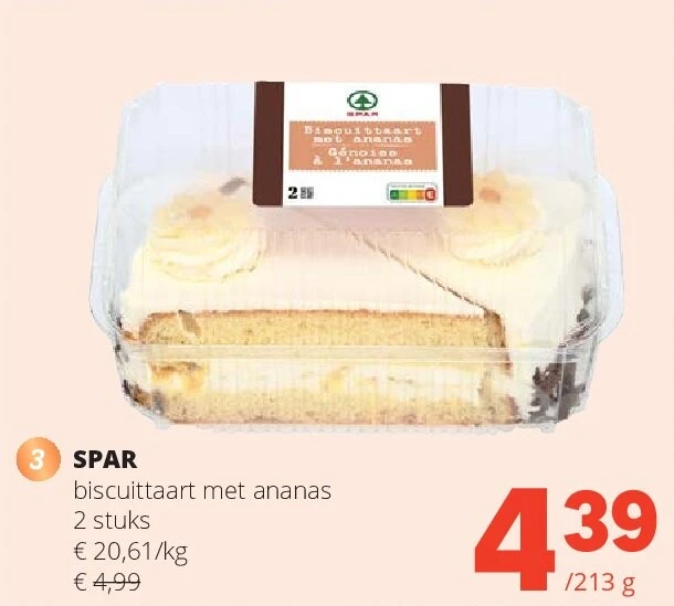 SPAR biscuittaart met ananas