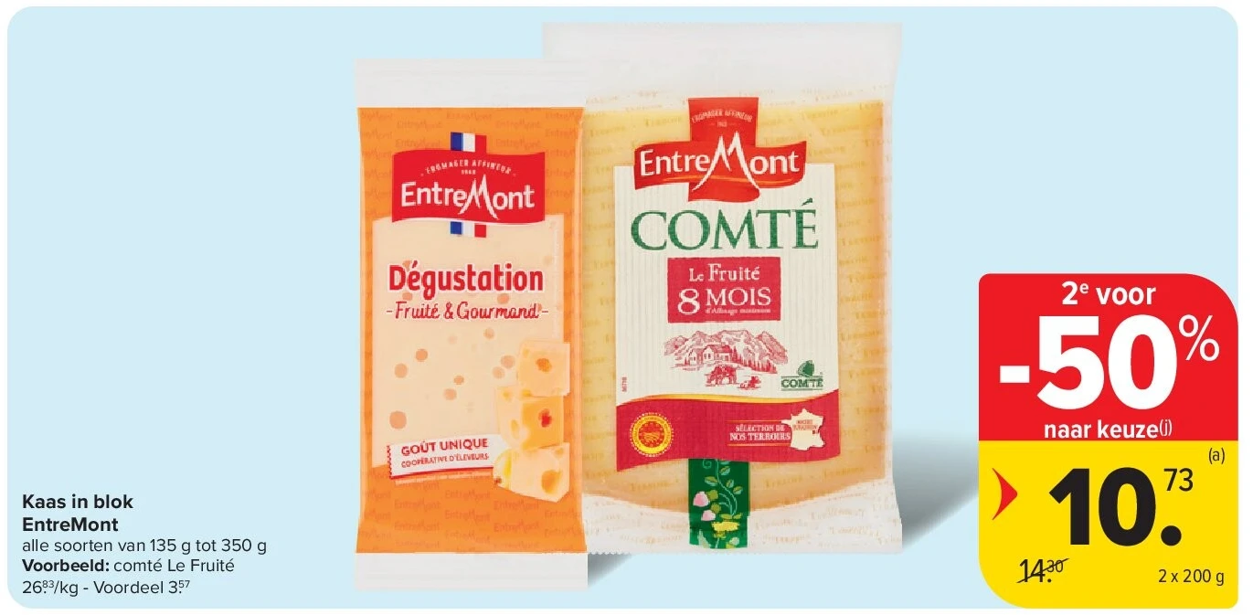 Kaas in blok EntreMont