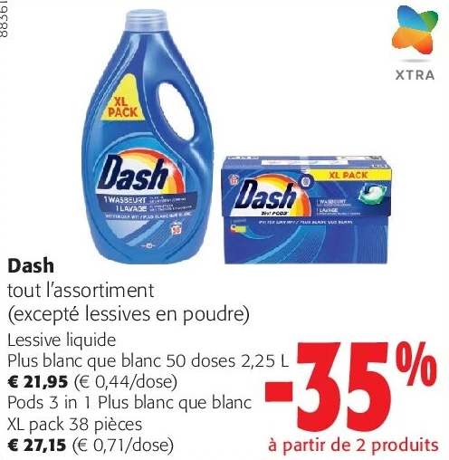 Dash tout l’assortiment