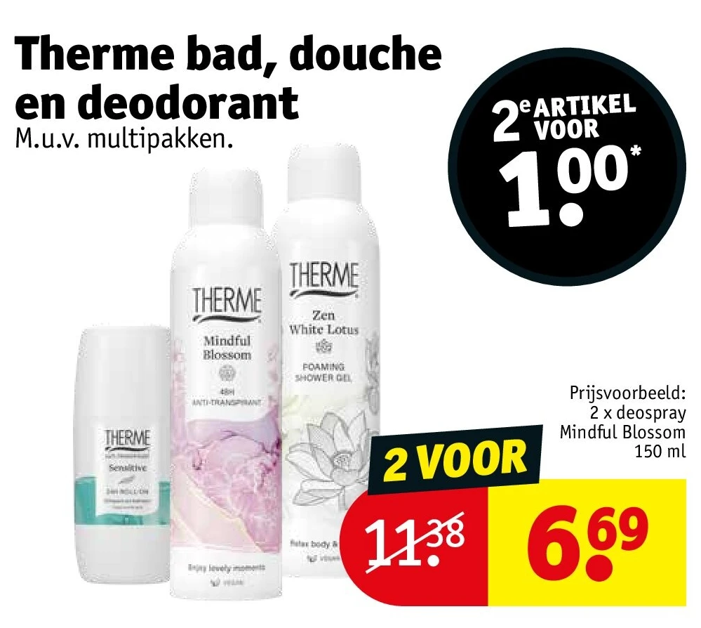 Therme bad, douche en deodorant