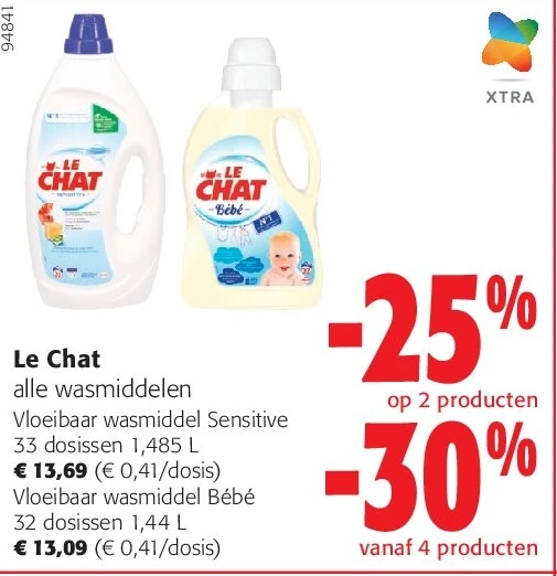 Le Chat Vloeibaar wasmiddel Sensitive 33 dosissen 1,485 L