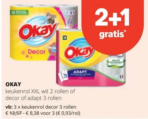 OKAY keukenrol decor 3 rollen