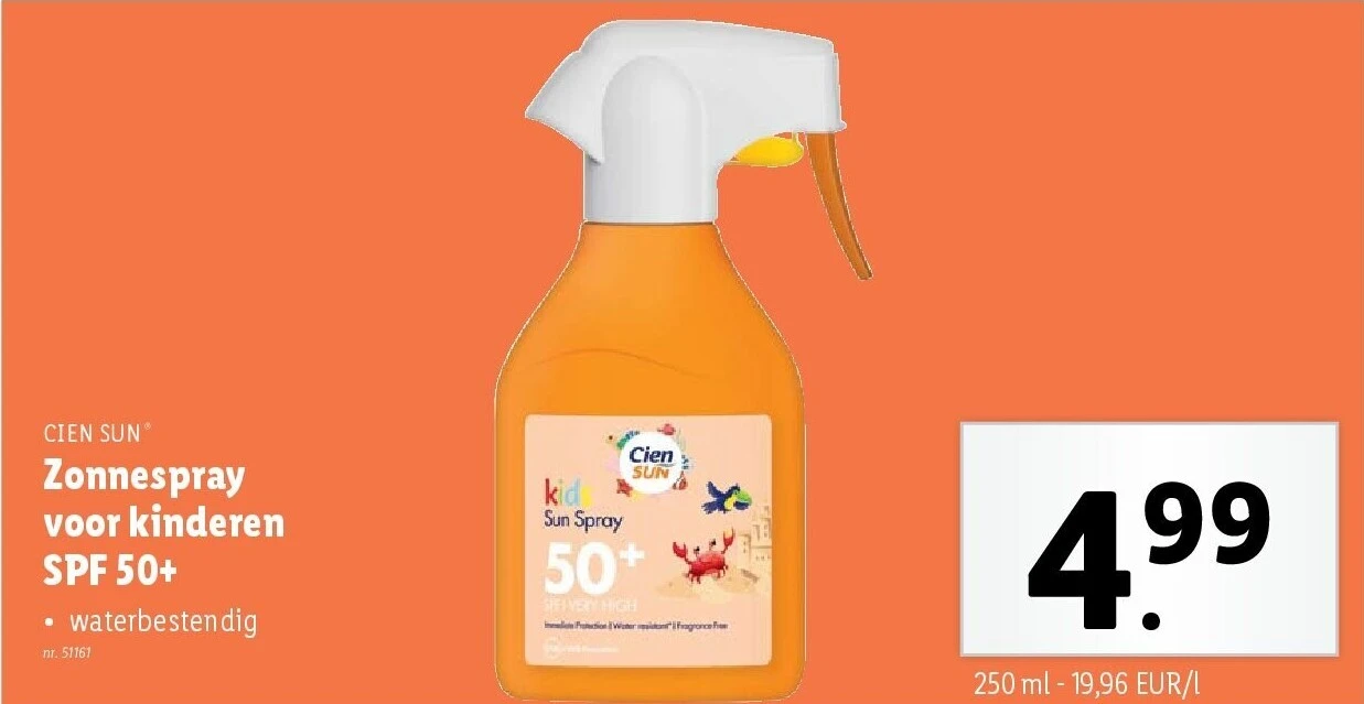 Zonnespray voor kinderen SPF 50+