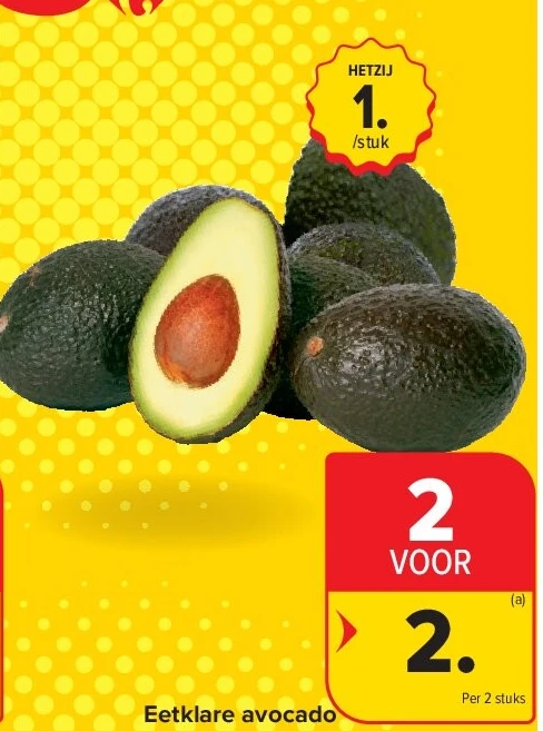 Eetklare avocado
