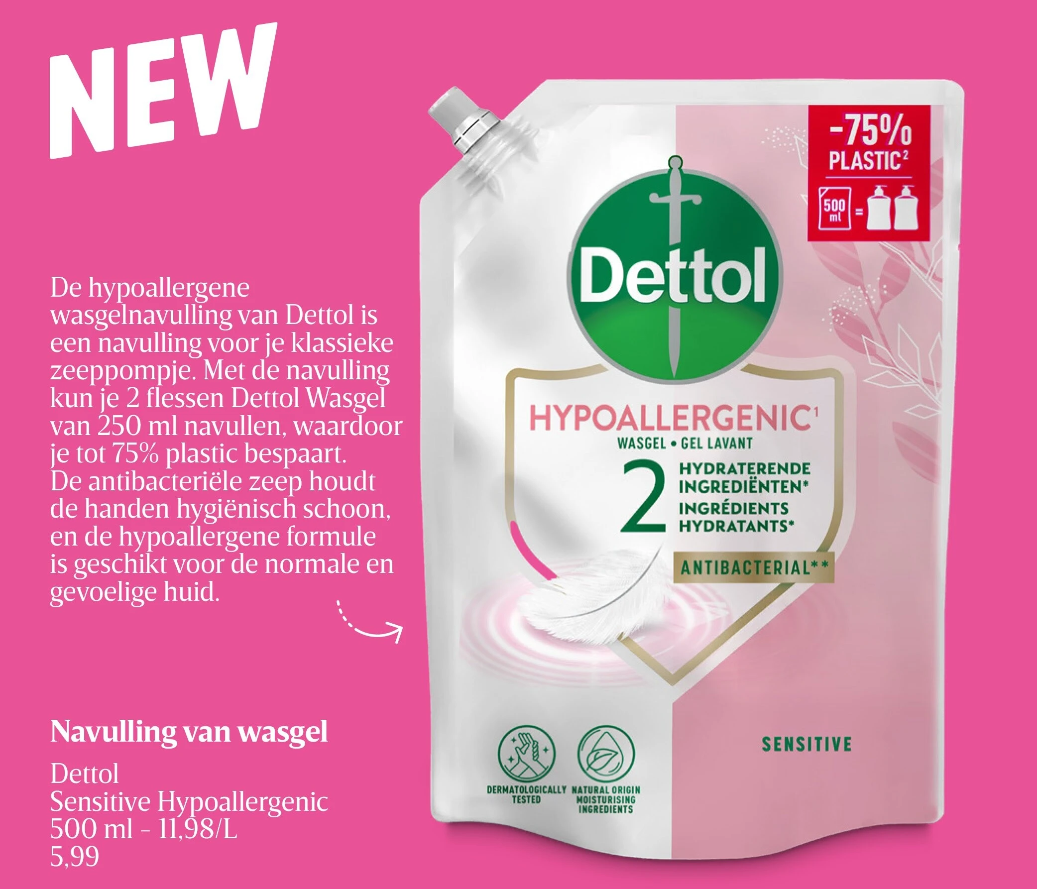 Navulling van wasgel