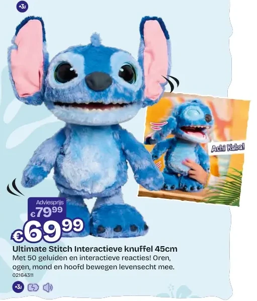 Ultimate Stitch Interactieve knuffel 45cm