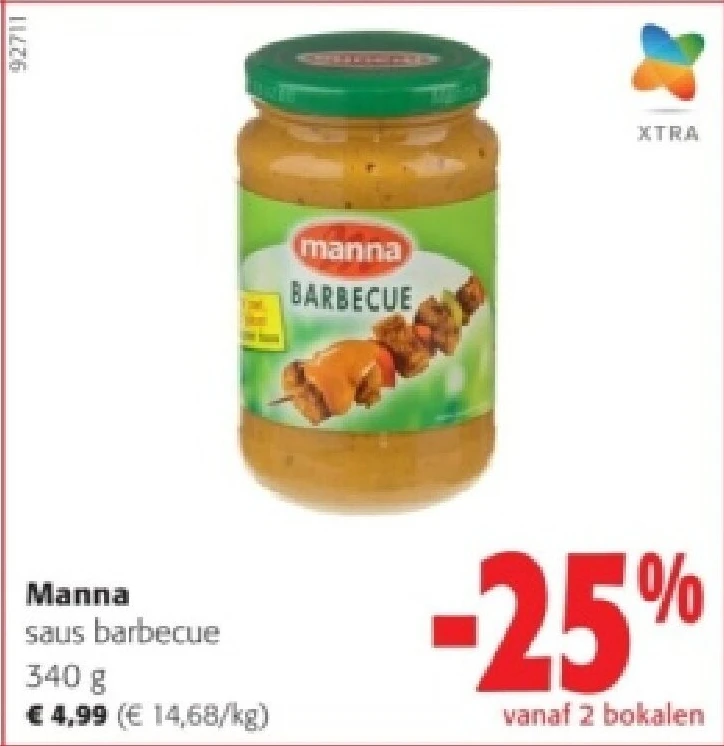 Manna saus barbecue 340 g
