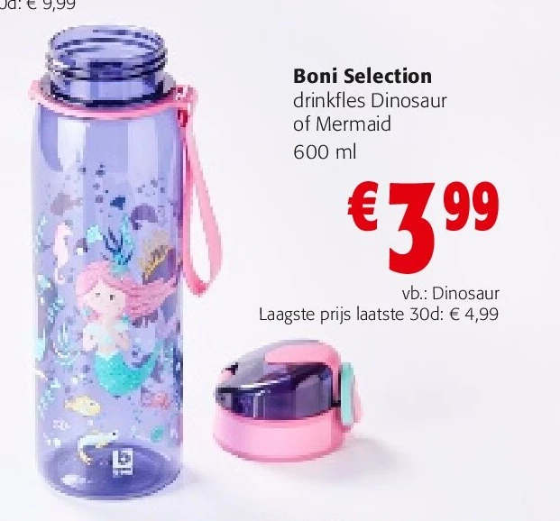Boni Selection drinkfles Dinosaur of Mermaid 600 ml