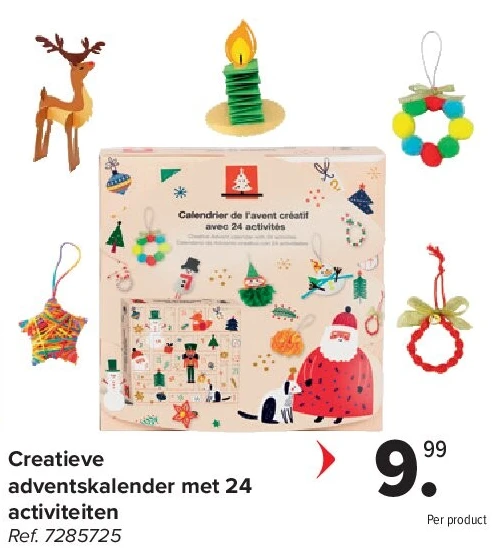 Creatieve adventskalender met 24 activiteiten