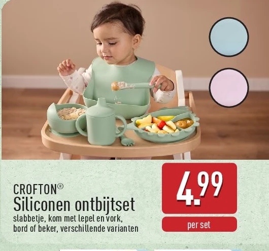 Siliconen ontbijtset