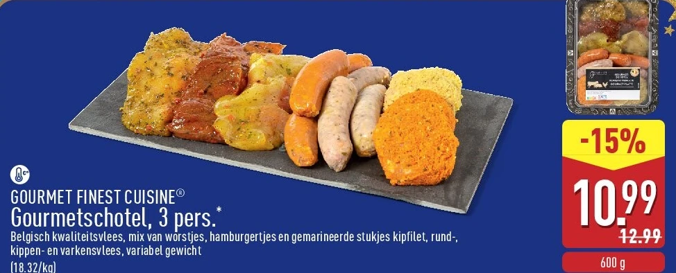 Gourmetschotel, 3pers.