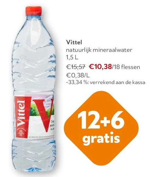 Vittel natuurlijk mineraalwater 1,5 L