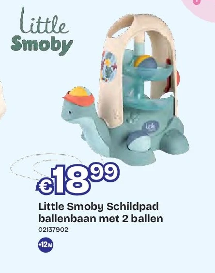 Little Smoby Schildpad ballenbaan met 2 ballen