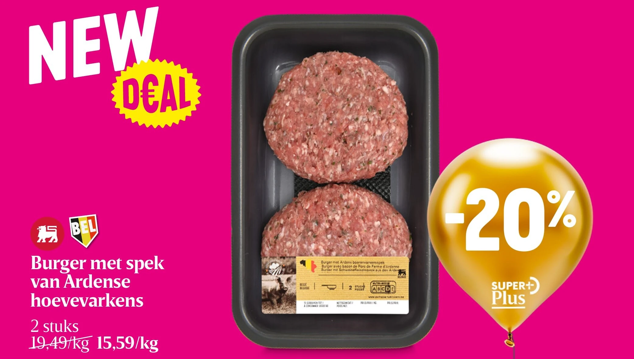Burger met spek van Ardense hoevevarkens
