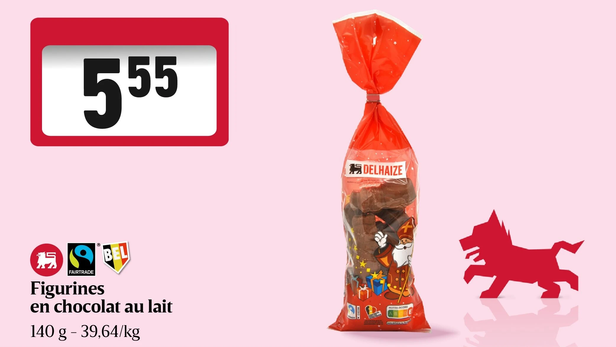 Figurines en chocolat au lait