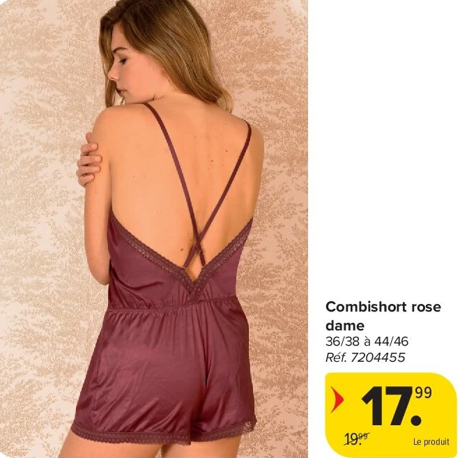 Combishort rose dame