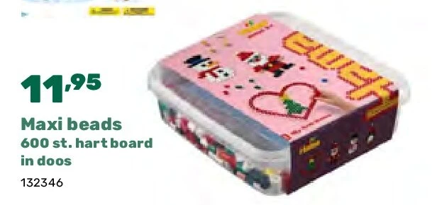 Maxi beads 600 st. hart board in doos