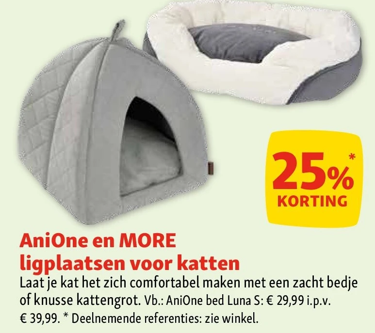 AniOne en MORE ligplaatsen voor katten