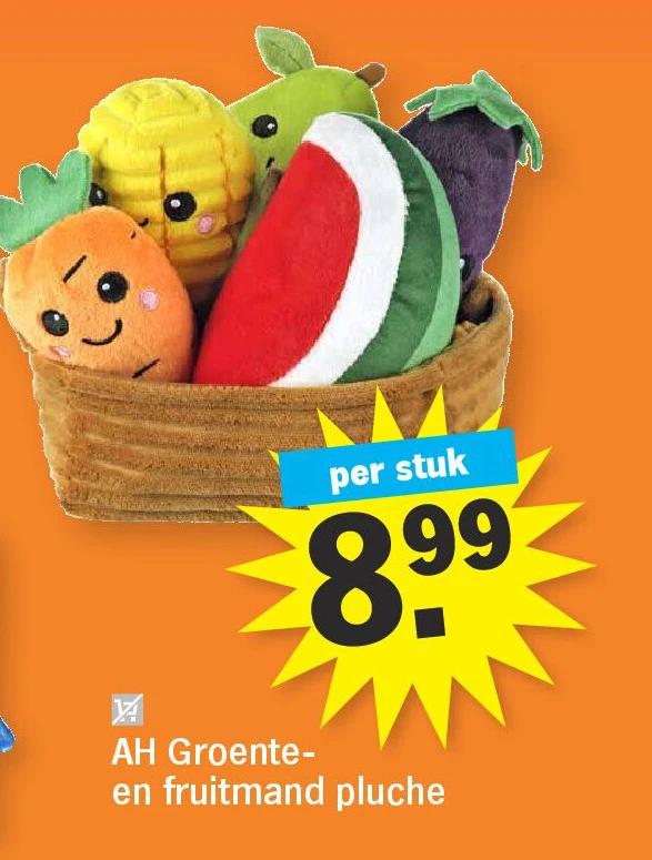 AH Groenteen fruitmand pluche