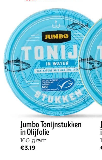 Jumbo Tonijnstukken in Olijfolie