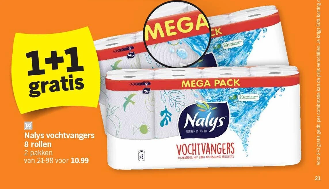 Nalys vochtvangers 8 rollen