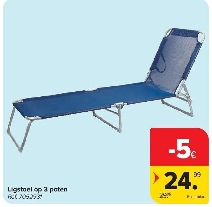 Ligstoel op 3 poten