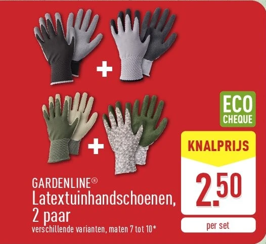 Latextuinhandschoenen, 2paar