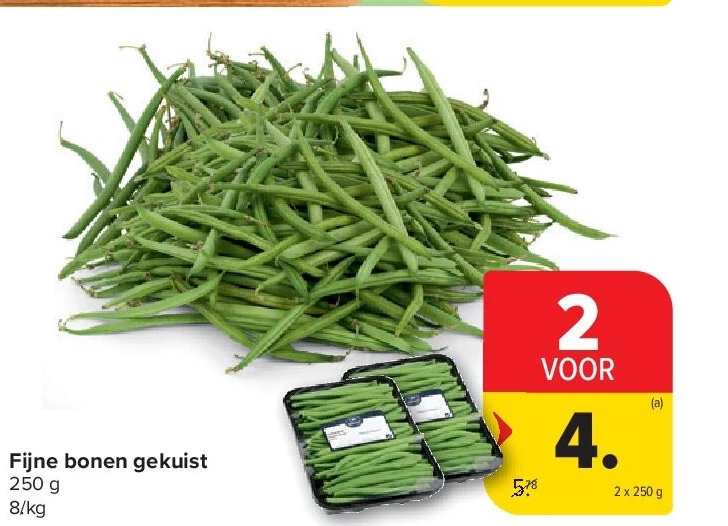 Fijne bonen gekuist