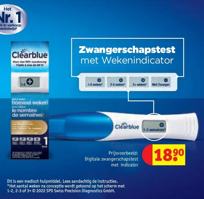 Digitale zwangerschapstest met indicator