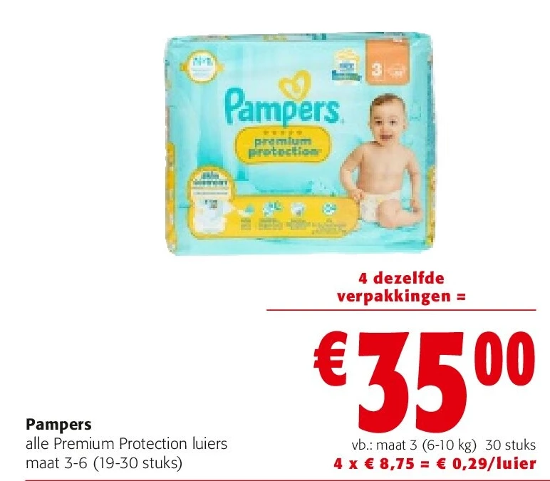 Pampers alle Premium Protection luiers