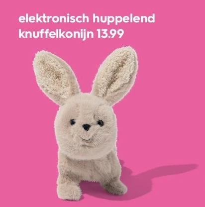 elektronisch huppelend knuffelkonijn