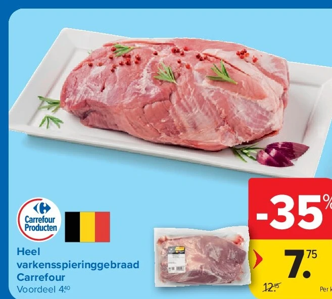 Heel varkensspieringgebraad Carrefour