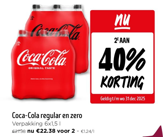 Coca-Cola regular en zero