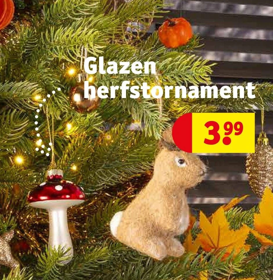 Glazen herfstornament