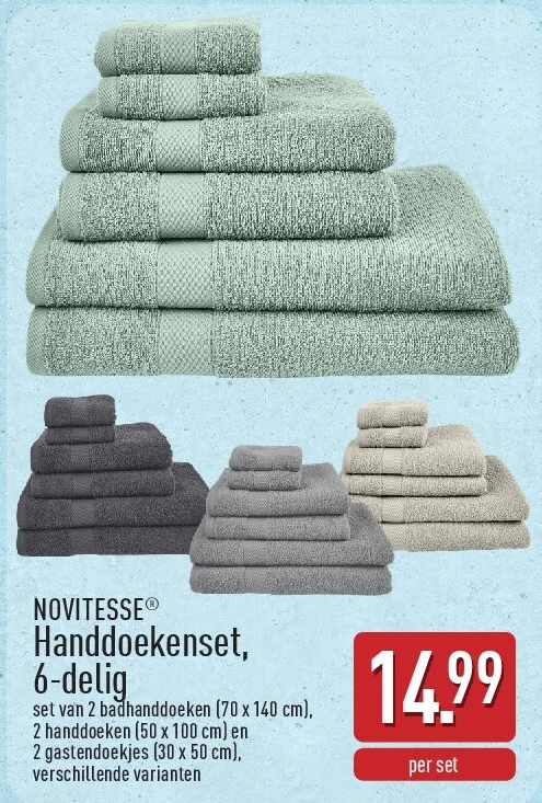 Handdoekenset, 6-delig