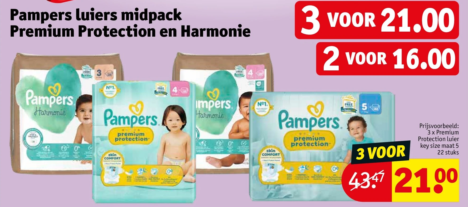 Pampers luiers midpack Premium Protection en Harmonie